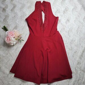 Jacaranda V Neck Sleeveless Cutout Back A Line Dress Size M